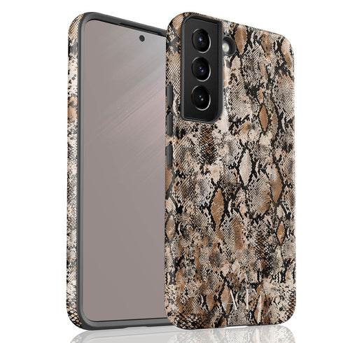 Custom Monogram Initials Snakeskin Galaxy Case