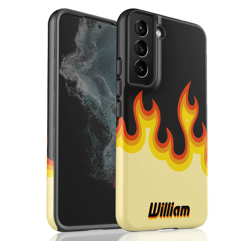 Personalized Cool Flame Effect Galaxy Case