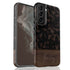 Custom Wood Name Dark Tortoiseshell Galaxy Case