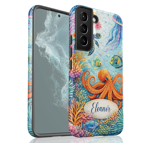 Personalized Enchanting Coastal Reef Galaxy Case