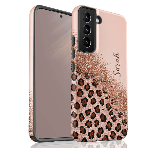 Personalized Leopard Glam Galaxy Case