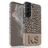 Boho Leopard 3D Initials Galaxy Case