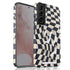 Groovy Checkerboard 3D Initials Galaxy Case