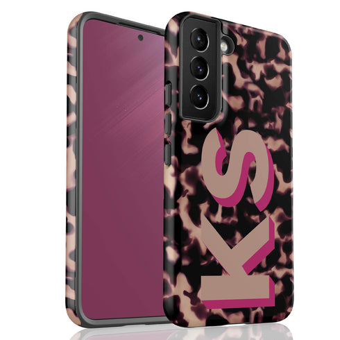 Custom 3D Initials Dark Tort Galaxy Case