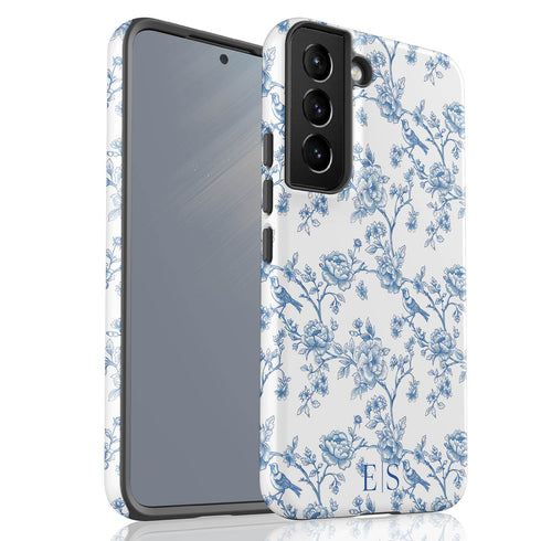 Custom Initials French Toile De Jouy Galaxy Case V1