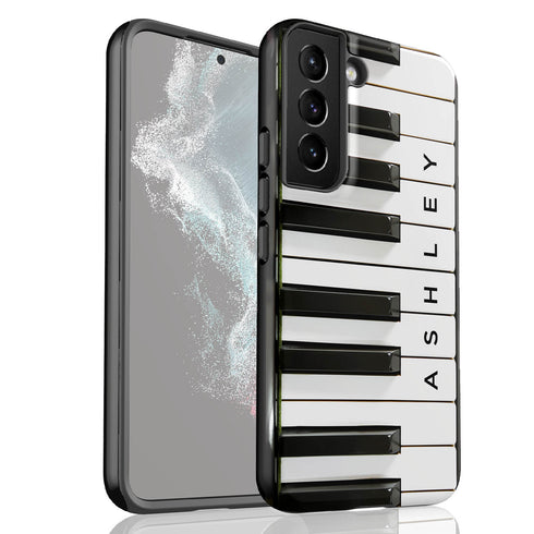 Personalized Music Lover Piano Keys Galaxy Case