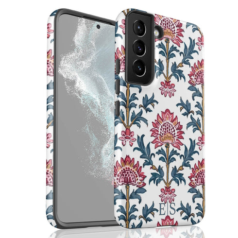 Custom Initials Boho Indian Jaipur Block Print Galaxy Case
