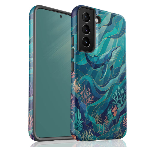 Personalized Polygon Glass Whale Galaxy Case