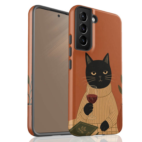 Personalized Zen Wine Cat Galaxy Case