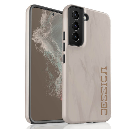 Neutral Earth Tones Custom Name Galaxy Case