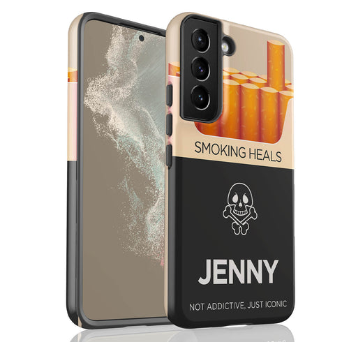 Personalized Funny Cigarette Pack Smoking Heals Galaxy Case