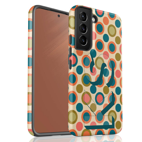 Retro Custom 3D Initials Galaxy Case