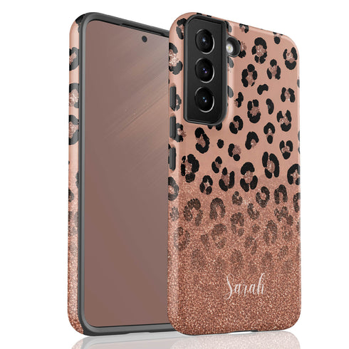 Personalized Leopard Glow Galaxy Case