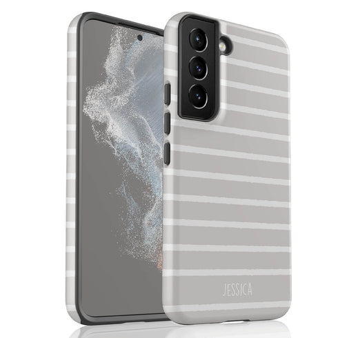 Custom Name Hand Drawn Pastel Stripes Galaxy Case