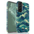 Custom Initials Tropical Turquoise Ocean Waves Galaxy Case