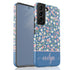 Custom Name Tiny Blue Floral Galaxy Case