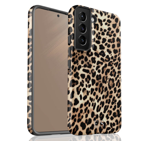 Custom Initials Lush Leopard Galaxy Case