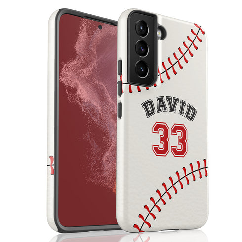 Custom Baseball Player & Number Galaxy Case