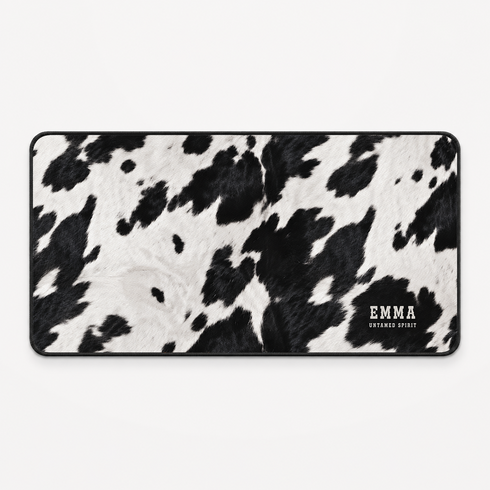 Personalized Untamed Cowhide Desk Mat