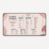 Personalized Designer Cheat Sheet - Blush Editorial Desk Mat