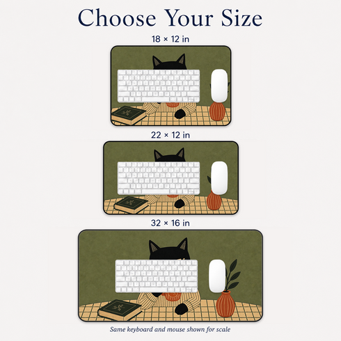 Personalized Judgy Cat Desk Mat