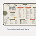 Personalized Designer Cheat Sheet - Studio Bloom Desk Mat