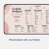 Personalized Designer Cheat Sheet - Blush Editorial Desk Mat