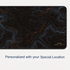 Personalized Midnight Topography Desk Mat