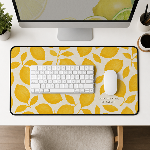 Personalized Amalfi Lemones Desk Mat