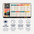 Personalized Designer Cheat Sheet - Modernist Grid Desk Mat