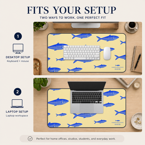 Personalized Sardines Parade Desk Mat