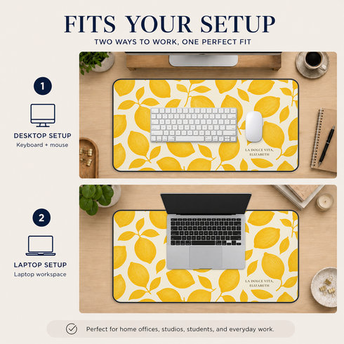 Personalized Amalfi Lemones Desk Mat