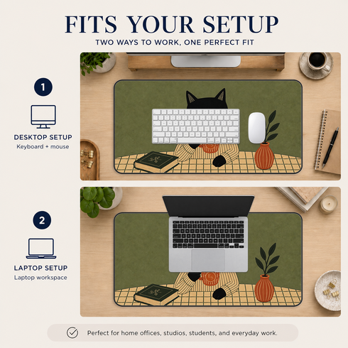 Personalized Judgy Cat Desk Mat