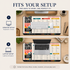 Personalized Designer Cheat Sheet - Modernist Grid Desk Mat