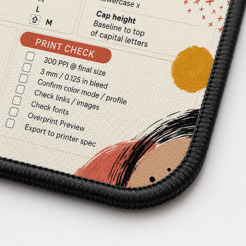 Personalized Designer Cheat Sheet - Studio Bloom Desk Mat