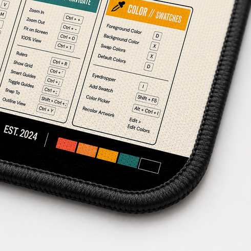 Personalized Designer Cheat Sheet - Modernist Grid Desk Mat