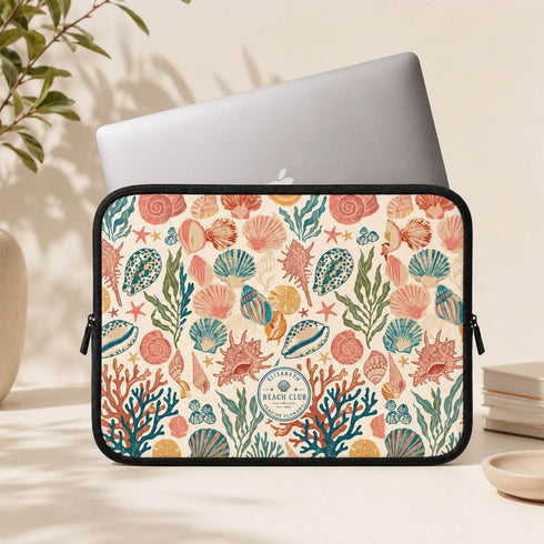 Personalized Beach Club Society Laptop Sleeve