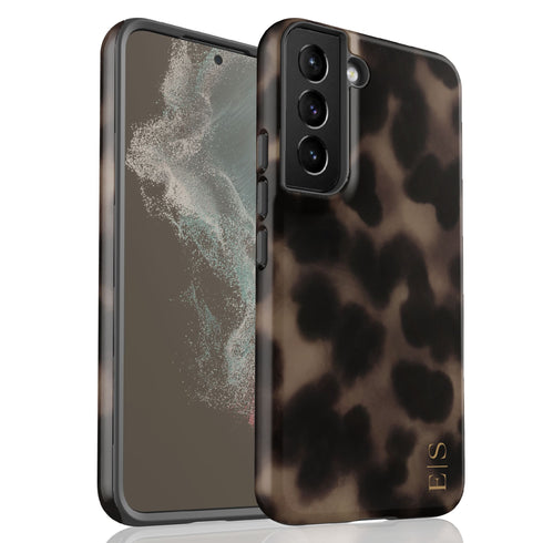 Personalized Smoky Tortoise Vertical Initials Galaxy Case