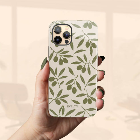 Personalized Olive Branch iPhone Case