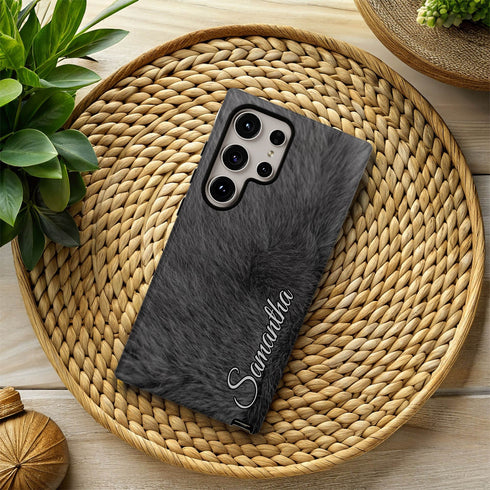 Personalized Whimsical Animal Fur Galaxy Case