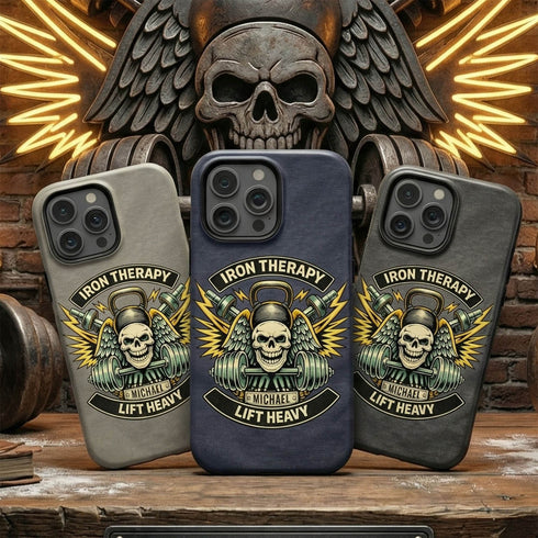 Personalized Gym Rat Iron Therapy iPhone Case