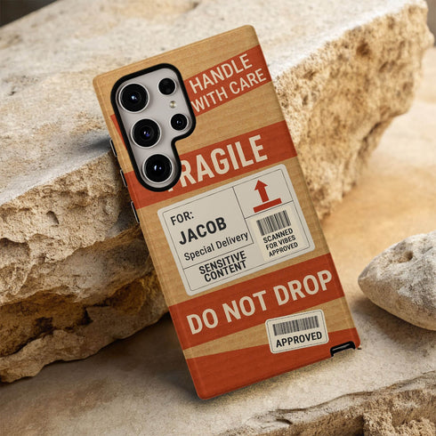 Personalized Fragile Handle With Care Galaxy Case