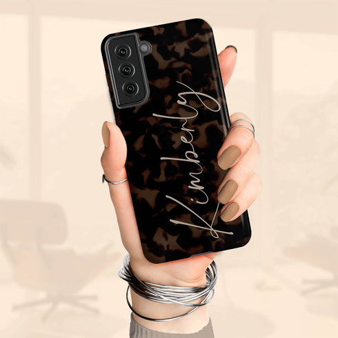 Tortoiseshell Custom Signature Name Galaxy Case