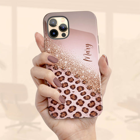 Personalized Leopard Glam iPhone Case
