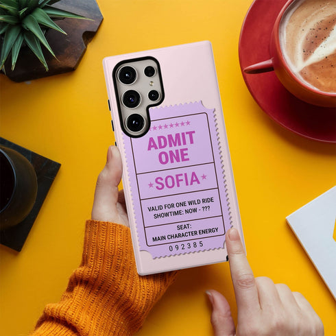 Personalized Admit One Ticket Chaos Pass Galaxy Case