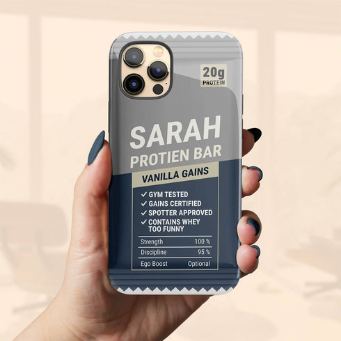 Personalized Gym Rat Protein Power Bar iPhone Case