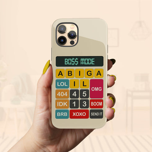 Personalized Retro Calculator iPhone Case
