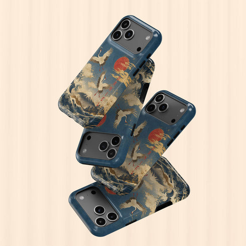 Personalized Cranes of Fuji iPhone Case