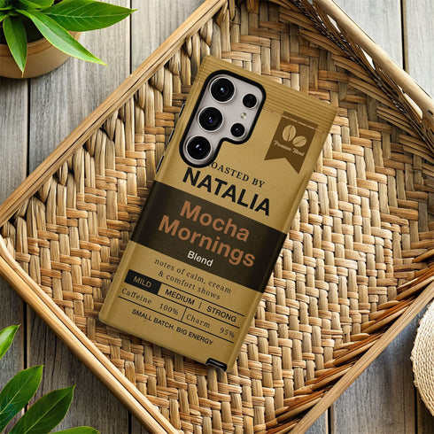 Personalized Morning Fuel Coffee Bean Bag Galaxy Case