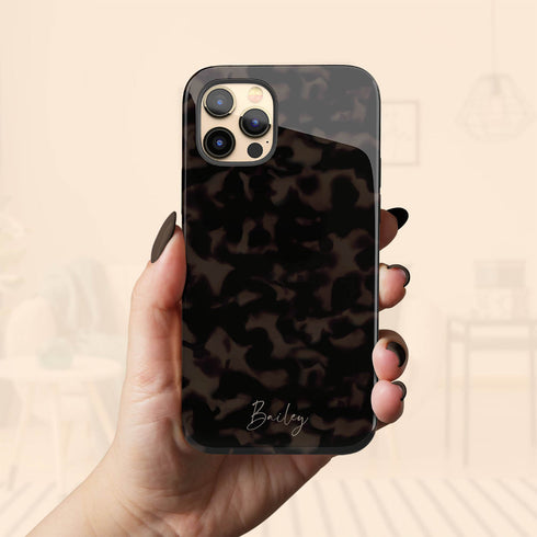 Custom Signature Name Tortoiseshell iPhone Case